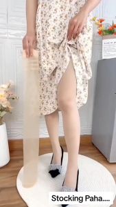 IVLOVE - Stoking Wanita Sepaha Warna Kulit dan Hitam Kaos Kaki Stocking Sepaha Stocking Kulit Sepaha Transparan