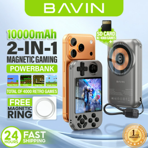 BAVIN PC1232 10000mAh Portable Game Console Magnetic Powerbank w/ Cable+8GB CardMP3/MP4 HD Player E-Books MusicVideo