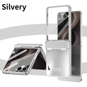 CHUBAN | For Samsung Galaxy Z Flip 8 7 6 5 4 3 Case With Hinge Protection Electroplated Hard PC Protective Phone Covers Scratch Resistant