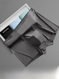 MiiOW | Mens Ice Silk Underwear Breathable Loose Boxer Shorts Thin Antibacterial Comfortable Briefs Mid Waist Pure Color Youth Suitable