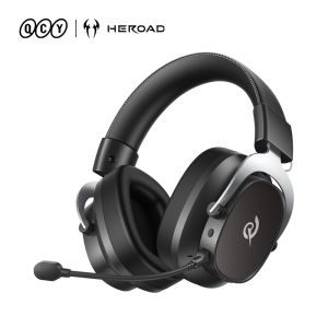 QCY | QCY Heroad VT200 BH25H8GMB Gaming Headset Detach Mic Over Ear Headphone Tri-Mode 7.1 Surround Sound for PC/PS4/PS5 Headset Gamer