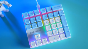 APAYADO K33 Numeric Keypad Wired 33key Mini Mechanical Numeric Keyboard Colorful Lighting for Finance accounting Workers