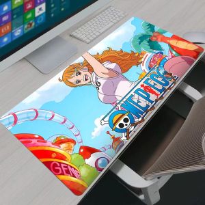 Bandai | Large Mouse Pad Gamer Computer Desk Mat Modern Table Keyboard Laptop Carpet XXL Gaming Mousepad One Piece Nami Girls Gift