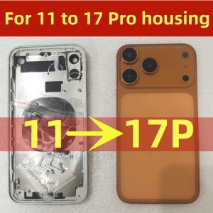 Housing For 11 To 17 Pro DIY Back CoverBack Shell For 11 To 17 Pro Back Battery Middle Frame Replacement Frame