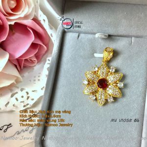 Kiềng Cổ Bông Hoa Đính Đá Phong Cách Quý Phái Sang Trọng Cho Phái Nữ V1058 Đỏ  Namoo Jerwelry
