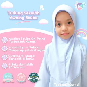 [ORI TSC] TUDUNG SEKOLAH DUA LAPIS KASHIBO ORIGINAL TUDUNG SI COMEL