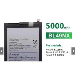BL 49NX Battery For Smart 8 Smart 9 Hot 30i hot 40i Smart 7 HD X6525 X669 X6516 BL-49NX Replacement Batteries