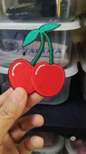 อาร์ม ตัวรีด ตัวรีดติดเสื้อ อาร์มติดเสื้อ ลาย Cherry Iron on Patch เชอรี่ สติ๊กเกอร์ Sticker ตีนตุ๊กแก DIY