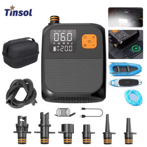 TINSOL 8000mAh Electric Air Pump 25PSI SUP Inflator Portable Electric Pump suitable for kayaks windsurfing boards