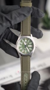 Jam Tangan Pria Seiko 5 Sports SRPH29K1 Field series Green Dial Brown Nylon Band