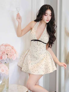 Sensuous and Slimming Neck-Hanging Backless Dress