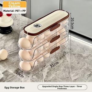 Aesthetic Transparent Multilayer Egg Storage Box