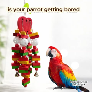 Bird Toy | Parrot Toy - Large Chew Toy for parrots - Suitable for Macaw Africian Grey Monk Cockatiel