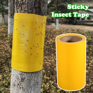 yellow Insect Barrier Tape for Trees – Strong Adhesive Double-Sided Protection Against Moths Ants & Crawling Insects