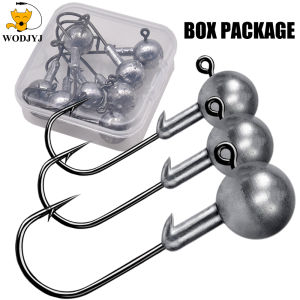 WODJYJ all weight 1g 2g 3g 5g 7g 10g 12g 14g 16g 28g fishing jig head hooks soft grub lure bait fishhooks crank perch bass hook