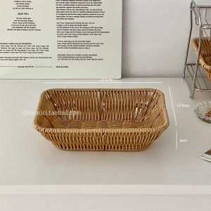 ชั้นวางเครื่องสำอางทรงถ้วยพลาสติกแบบผูกด้วยเชือกไผ่ ช่องเก็บของสำหรับจัดระเบียบของใช้ในบ้าน อุปกรณ์จัดระเบียบที่ใช้งานง่ายและทนทาน