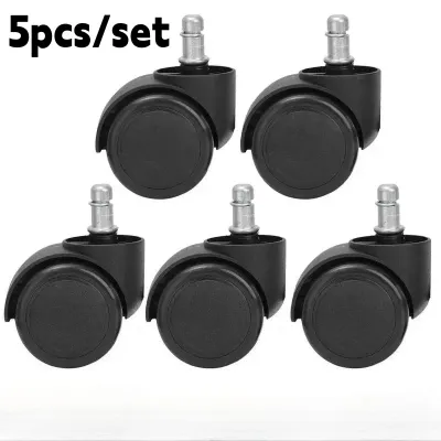 5Pcs Universal Mute Office Chair Wheel Caster 2 Inch Heavy Duty Swivel Castor DIY Replace Furniture Wheels Roller Rubber Brake