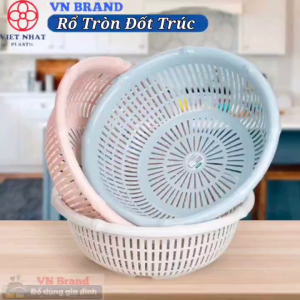 COMBO 3 Rổ Tròn Đốt Trúc HOKORI  Nhựa Việt Nhật Nhiều Kích Cỡ 3524-29