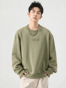 Warrior | Spring New Loose Long-sleeved American Crew-neck Pullover