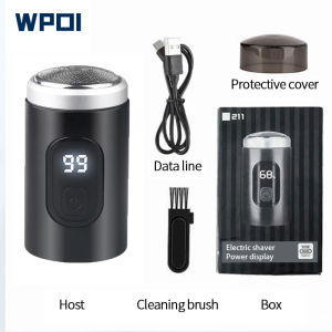 WPOI Mini Electric Shaver for Men LCD Digital Display Powerful Portable Shaving Machine Type-C Fast Charging Electric Razors/shavers Mens Razor Rechargeable Beard Trimmer for Men