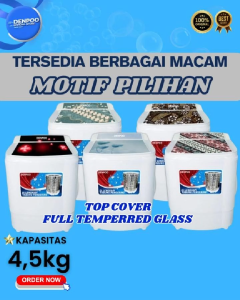 DENPOO MESIN CUCI PORTABLE 4.5KG - DW 5 TEMPERED GLASS