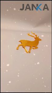 JANKA Hiasan Rusa Pohon Natal Akrilik Aksesoris Gantungan Ornamen Dekorasi Acrylic Christmas Tree Reindeer