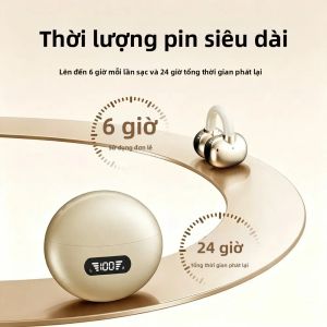 kebidumei | Tai Nghe Bluetooth 6.0 KEBIDUMEI Tai Nghe Dạng Kẹp Mở Màn Hình LED ENC Tai Nghe Không Dây Khử Tiếng Ồn Với Điều Khiển Cảm Ứng Và Cuộc Gọi HD