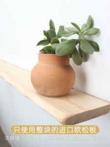 Wall Shelf Pine Pure Solid Wood Boards Flat Partition Parcel Shelf Wall Ledge Kitchen Log Shelf Laminate