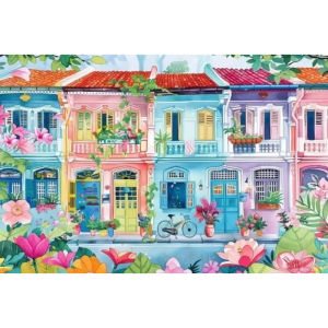 Paper Adult Jigsaw Puzzle 1000 Pieces Puzzle Toys Landscape Animation Puzzle Decorative Painting Exercise Brain Thinking