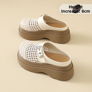 DINGMUYI | Hollow 8cm Platform Women Slippers