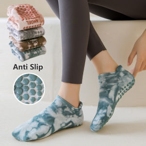 Fashion tie-dye Ankle Sock Yoga Pilates socks Women anti-slip short Tube cotton Sports Zumba Indoor Aerobic exercises fitness Floor Socks