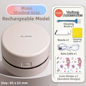 deli | Desktop Rubber Eraser and Pencil Shavings Vacuum Cleaner USB Rechargeable Mini