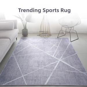 Grey Soundproof Yoga Mat Fitness Pad Shock Absorption Home Exercise Carpet Anti-Slip Living Room Bedroom Popular Modern Simple Style Machine Washable