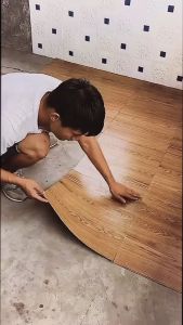 30x30cm Wood Grain Vinyl Tiles 3D Self-adhesive Interior Waterproof Wear-resistant Tile Floor