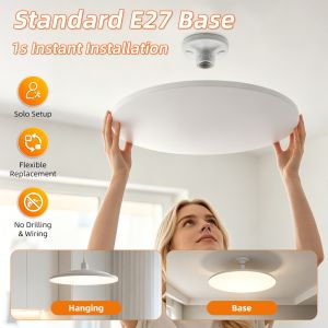 CANMEIJIA 30W 40W modern ceiling light E27 Plug ceiling lights modern design tri color led ceiling light with remote control nordic ceiling lamp modern ceiling light for living room dinning room bedroom