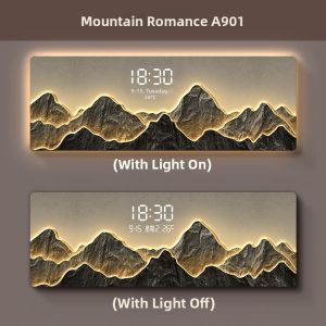 XIANGTUYIN | Luxury Atmosphere LED Digital Clock Wall Hanging Painting