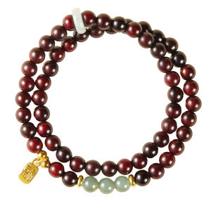 HONGLIANGYUAN | Natural Indian Rosewood and Hetian Jade Bracelet for Men and Women