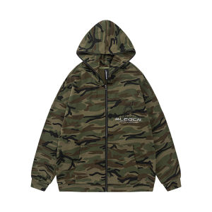 WILDAZI | Vintage Street Camouflage Loose Oversized Hoodie