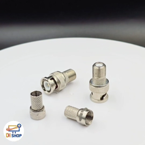 หัว BNC 10 ตัว + หัว F 10 ตัว สําหรับต่อสาย RG6 กล้องวงจรปิด (สีเงิน) (Silver Not Specified)