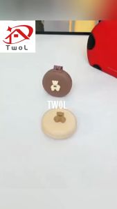 TWOL SHOP 2in1 Folding Comb Airbag Massage Hair Brush With Mirror Cute Anti-static Comb Portable Comb