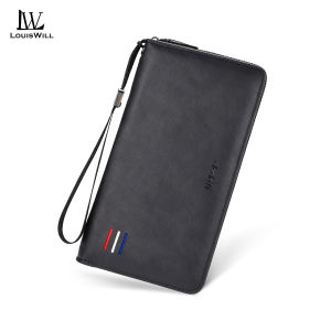 LouisWill Mens Long Wallet Retro Soft PU Wallet Multi-Functional Large Capacity Purse Multi-Card Position ID Credit Cards Holders Coins Pouch Casual Long Coin Purse Handbag