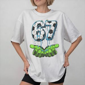 Sanrio | Soccer 67 Six Seven 6 7 Football Funny Meme Apparel Men Women Summer Fashion T Shirts Cotton Tee Graphic Printed T-shirt Clothes