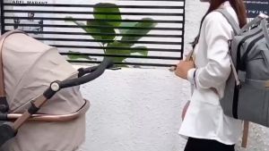 FS1425 Tas Perlengkapan Bayi Multifungsi 2 in 1 Kasur Tidur Tas Ransel Diaper Bag