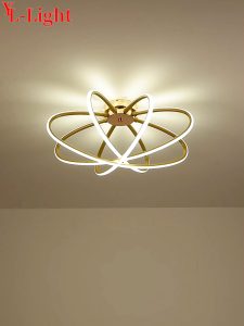 ห้องนั่งเล่นใหม่โคมไฟเพดาน LED โมเดิร์นแสงหรูหราห้องนอนโคมไฟนอร์ดิกที่เรียบง่ายห้องรับประทานอาหาร