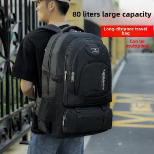 Large Capacity Waterproof Backpack Travel Bag Outdoor Hiking Bag Womens Tourism Double Shoulder Bag Mens Luggage Bag