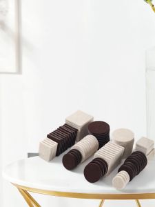 Thicken 3mm Self Adhesive Felt Chair Leg Pads Floor Protectors Furniture Legs Table Leg Covers Round Bottom Anti-Slip Pads 72PCS