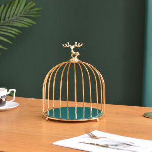 Nordic Luxury Multi-layer Bird Cage Fruit Tray Cake Display Stand Home Wedding Dessert Table Decoration Ceramic Handmade