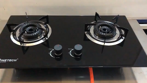 Herder-5.2KW stainless steel gas stove with built-in dual burners EP4337BQ high-temperature resistant and easy-to-clean liquefied gas countertop stove