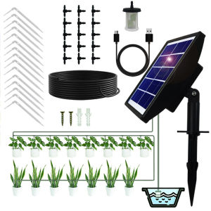 Solar Powered Automatic Plant Watering Device Indoor Outdoor Home Garden Plant Irrigation Timer Mode Anti-Siphon Equipment