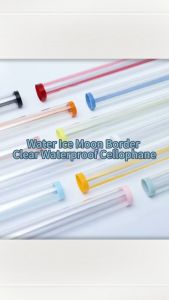 20pcs Water ice moon frame cellophane color frame transparent wrapping paper